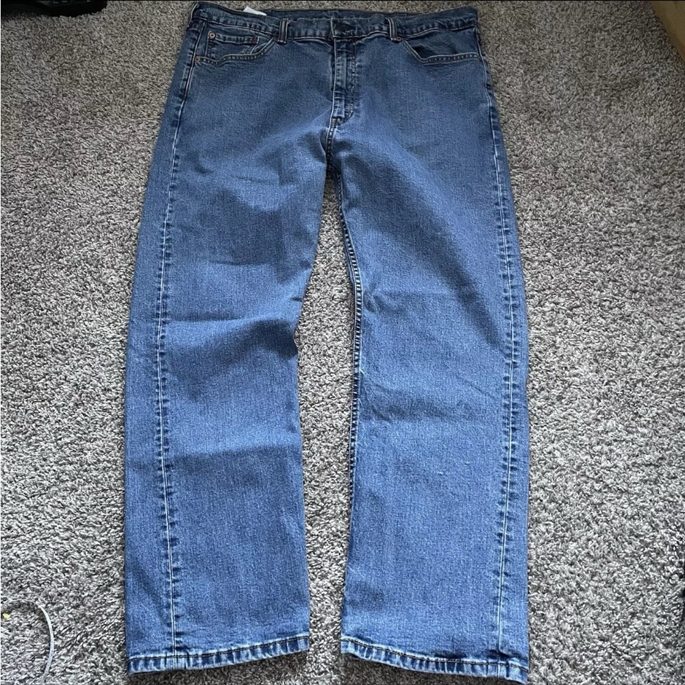 Levis 505 Jeans Mens 42x30 Blue Medium Wash Comfort Straight Leg Denim Y2K Vtg